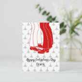 Twee mannen zoenen op Valentijnsdag Briefkaart (Staand voorkant)