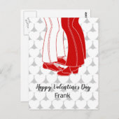 Twee mannen zoenen op Valentijnsdag Briefkaart (Voorkant / Achterkant)