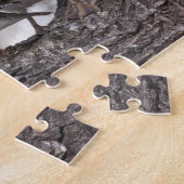 Twee mannetjes die naar een vrouw vliegen legpuzzel (Zijkant)