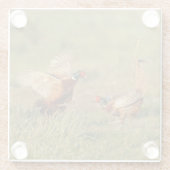 Twee mannetjes die vechten. glazen onderzetter (Achterkant)