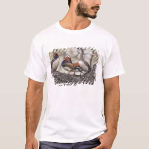 Twee mannetjes die vechten om een vrouwelijke mand t-shirt