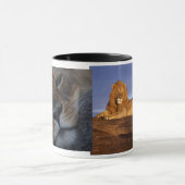 Twee mannetjes en leeuwen Mok voor Leos (Midden)