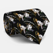 Twee Mariachi Muertos Necktie Stropdas (Opgerold)