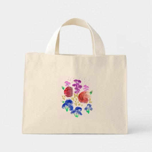 Twee maten op één tas - Hamsa en regendruppels (Voorkant)