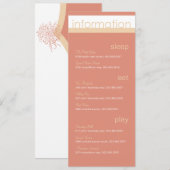 Twee mededelingen van de Informatie van Brides Kaart (Voorkant / Achterkant)