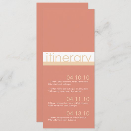 Twee mededelingen van de vaarroute van Brides Kaart (Voorkant / Achterkant)