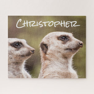 Twee Meerkats sluiten persoonlijke Legpuzzel