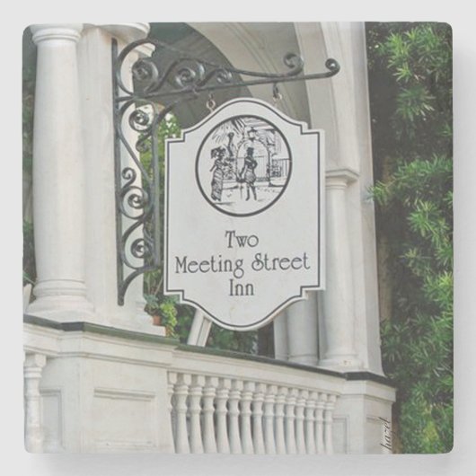 Twee Meeting Street, Charleston, Stenen Onderzetter (Voorkant)