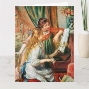 Twee meisjes aan de piano door Renoir Groot Kaart