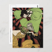 Twee meisjes - Art Nouveau - Jugendstil Briefkaart (Voorkant / Achterkant)