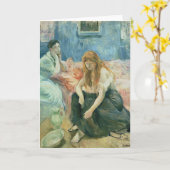 Twee meisjes | Berthe Morisot Kaart (Gele Bloem)