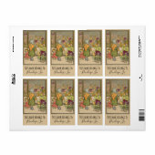 Twee meisjes bij de Bloemkast van het Venster van Etiket (Full Sheet)