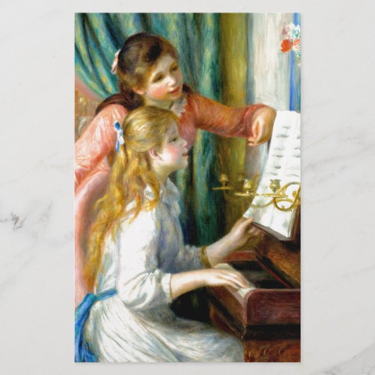Twee meisjes bij de Piano - Pierre Auguste Renoir Briefpapier (Voorkant)