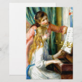 Twee meisjes bij de Piano - Pierre Auguste Renoir Briefpapier (Voorkant / Achterkant)