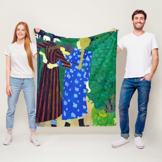 Twee meisjes, Edouard Vuillard Fleece Deken (In situ)