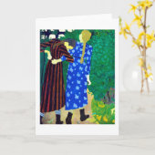 Twee meisjes, Edouard Vuillard Kaart (Gele Bloem)