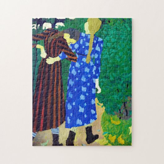Twee meisjes, Edouard Vuillard Legpuzzel (Verticaal)