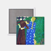 Twee meisjes, Edouard Vuillard Magneet (Voorkant / Achterkant)