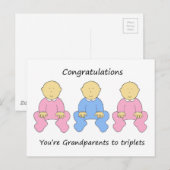 Twee Meisjes Een Jongen Nieuwe Grootouders Naar Dr Briefkaart (Voorkant / Achterkant)