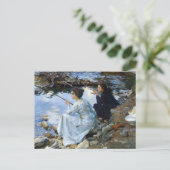 Twee meisjes Gevist door John Singer Sargent Briefkaart (Staand voorkant)