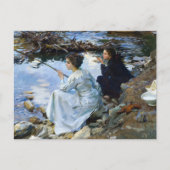 Twee meisjes Gevist door John Singer Sargent Briefkaart (Voorkant)