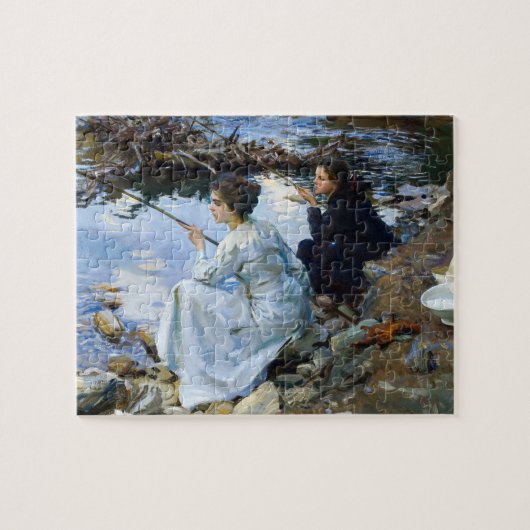 Twee meisjes Gevist door John Singer Sargent Legpuzzel (Horizontaal)