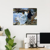 Twee meisjes Gevist door John Singer Sargent Poster (Thuiskantoor)