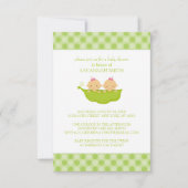 Twee meisjes in een erwtendoek | Baby Shower-uitno Kaart (Voorkant)