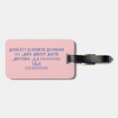 Twee meisjes in een label van een kindertas person bagagelabel (Achterkant horizontaal)