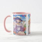 Twee meisjes in een zomersfeer. mok (Links)