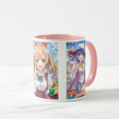 Twee meisjes in een zomersfeer. mok (Voorkant rechts)