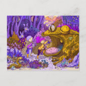 Twee meisjes in het magische bos briefkaart (Voorkant)