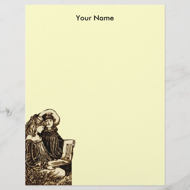 Twee  meisjes lezen (Voorkant)