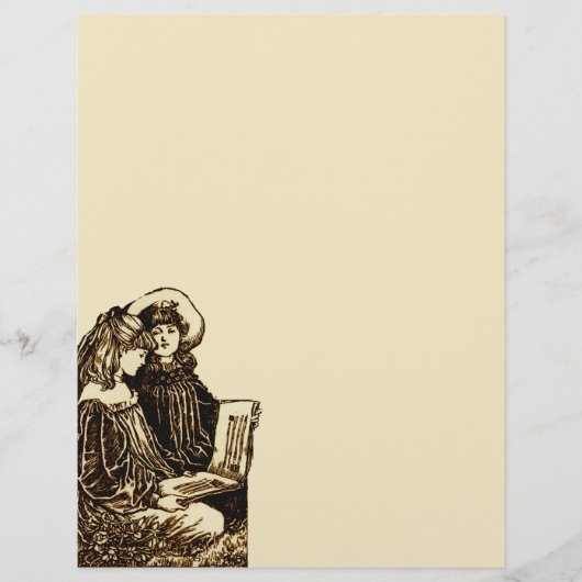 Twee  meisjes lezen (Voorkant)