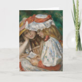 Twee meisjes lezen, Auguste Renoir Art Kaart (Voorkant)
