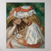 Twee meisjes lezen, Auguste Renoir Art Poster (Voorkant)