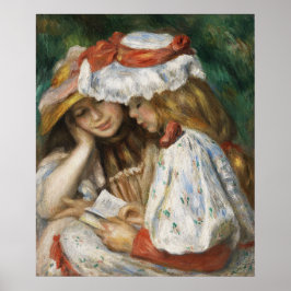 Twee meisjes lezen door Pierre-Auguste Renoir. Poster