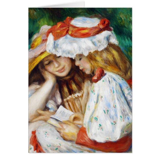 Twee meisjes lezen Pierre Auguste Renoir schilderi (Voorkant)