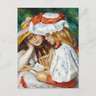 Twee meisjes lezen Pierre Auguste Renoir schilderi Briefkaart