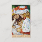 Twee meisjes lezen Pierre Auguste Renoir schilderi Visitekaartje (Achterkant)