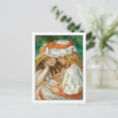 Twee meisjes Lezen Renoir Briefkaart (Staand voorkant)