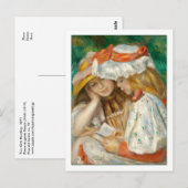 Twee meisjes Lezen Renoir Briefkaart (Voorkant / Achterkant)