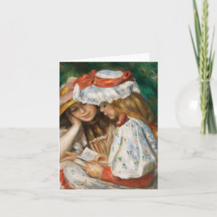 Twee meisjes lezen - Renoir Impressionist Painting Kaart
