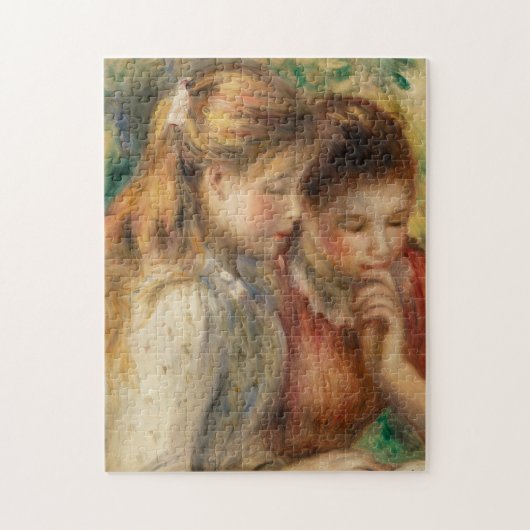Twee meisjes lezen - Renoir Impressionist Painting Legpuzzel (Verticaal)