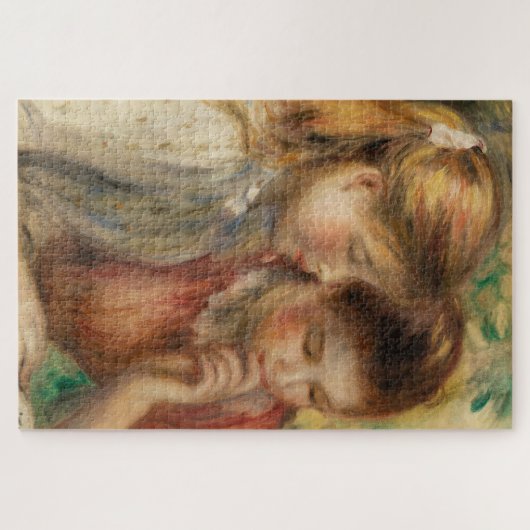 Twee meisjes lezen - Renoir Impressionist Painting Legpuzzel (Horizontaal)