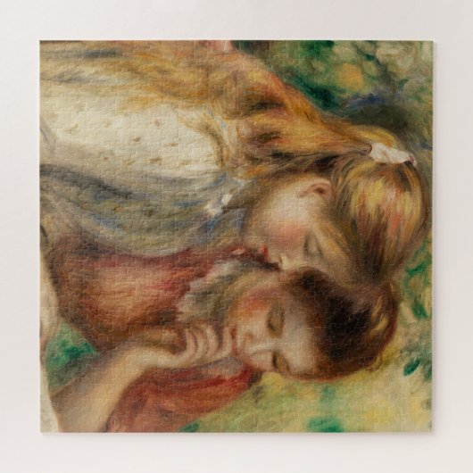 Twee meisjes lezen - Renoir Impressionist Painting Legpuzzel (Horizontaal)