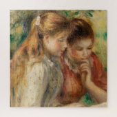 Twee meisjes lezen - Renoir Impressionist Painting Legpuzzel (Verticaal)