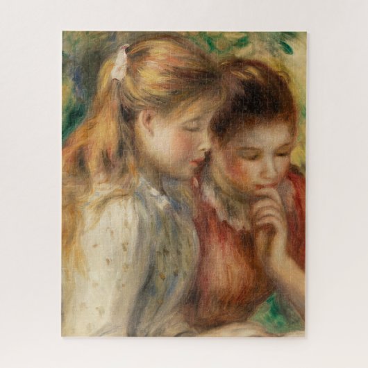 Twee meisjes lezen - Renoir Impressionist Painting Legpuzzel (Verticaal)
