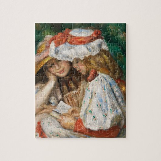 Twee meisjes lezen - Renoir Impressionist Painting Legpuzzel (Verticaal)