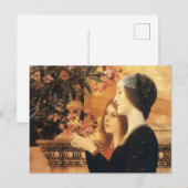 Twee meisjes met een oleander van Gustav Klimt Briefkaart (Voorkant / Achterkant)